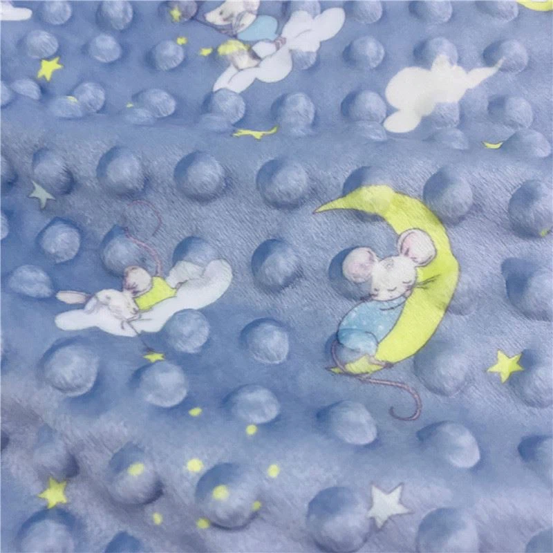 Digital Print minky fleece fabric