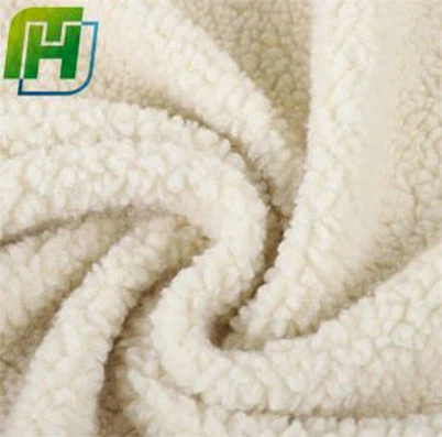 Biela sherpa fleece tkaniny